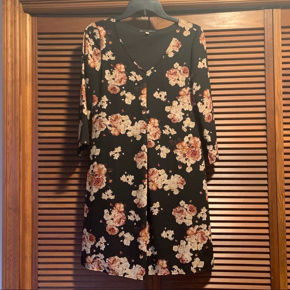 Rose & Olive Floral Dress XS